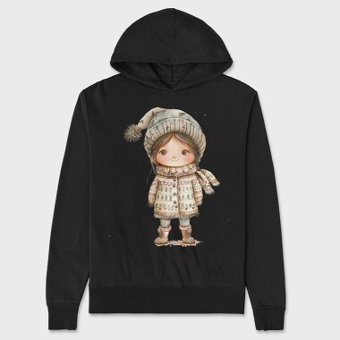 Frosty Fairytale Girl, Hanorac Oversize Barbati (Unisex)