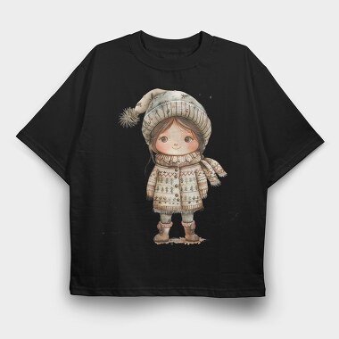 Frosty Fairytale Girl, Tricou Oversize Barbati (Unisex)