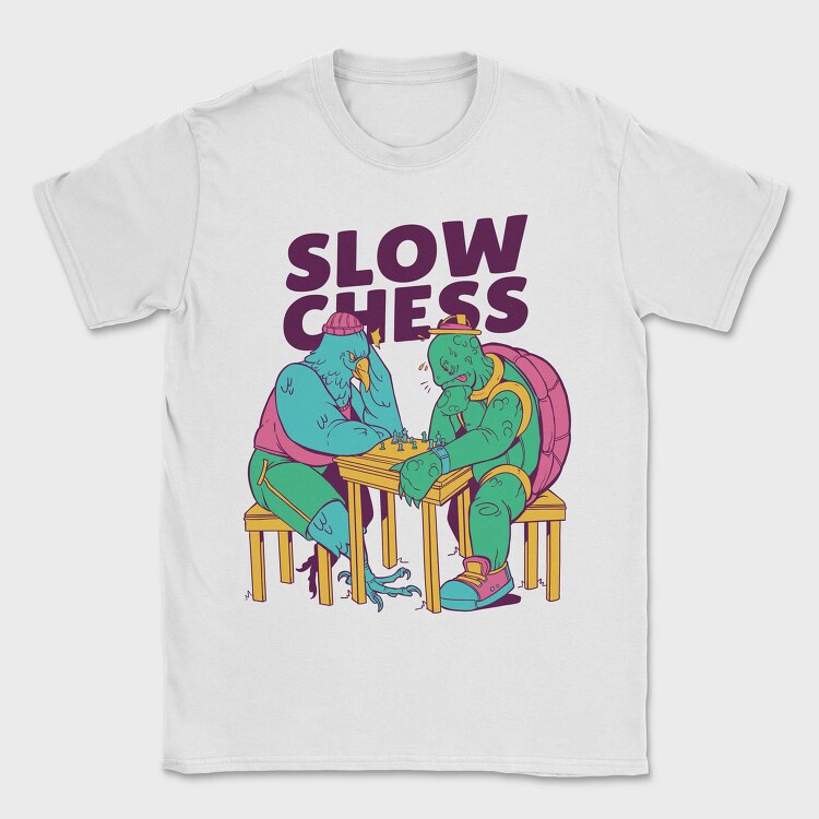 Slow Chess Turtle, Tricou Barbati (Unisex)