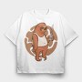 Sloth With Coffee Mug, Tricou Oversize Barbati (Unisex)