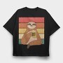 Sloth Drinking Beer, Tricou Oversize Barbati (Unisex)