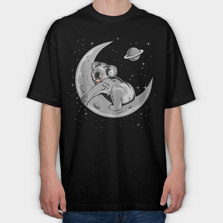 Koala Moon Night, Tricou Oversize Barbati (Unisex)