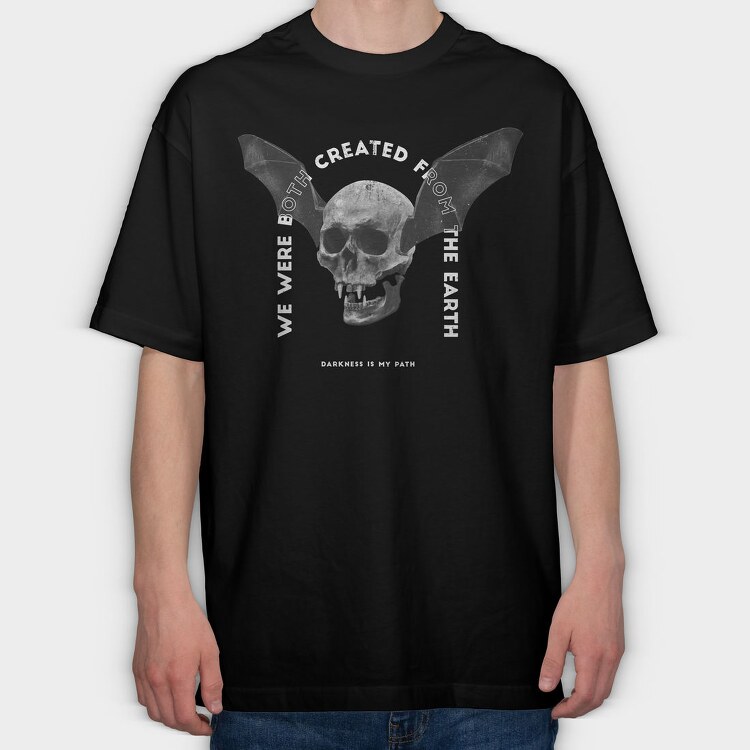 Skull Vampire, Tricou Oversize Barbati (Unisex)