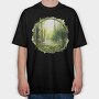 Forest Mystic Circle, Tricou Oversize Barbati (Unisex)