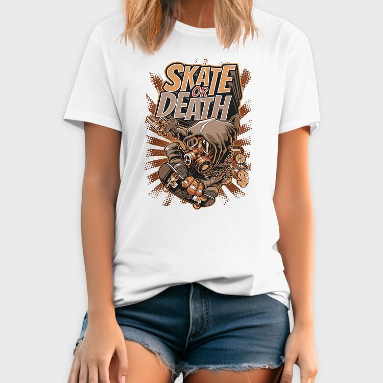 Skate Or Death, Tricou Barbati (Unisex)