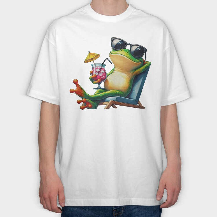 Frog Cocktail Sunglasses, Tricou Oversize Barbati (Unisex)