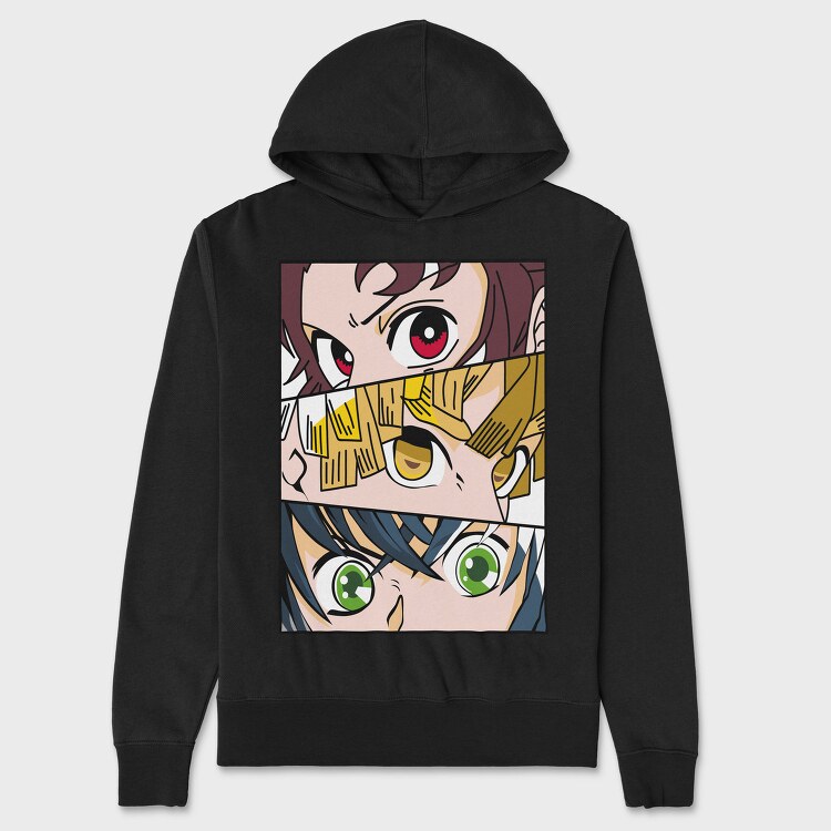 Anime Eyes, Hanorac Oversize Barbati (Unisex)