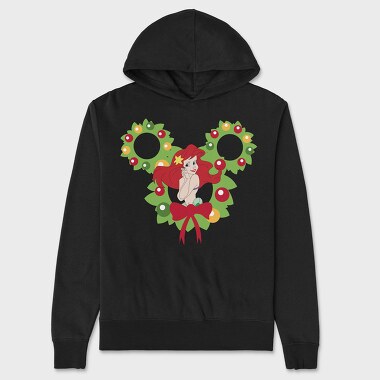 Ariel Holiday Wreath, Hanorac Oversize Barbati (Unisex)