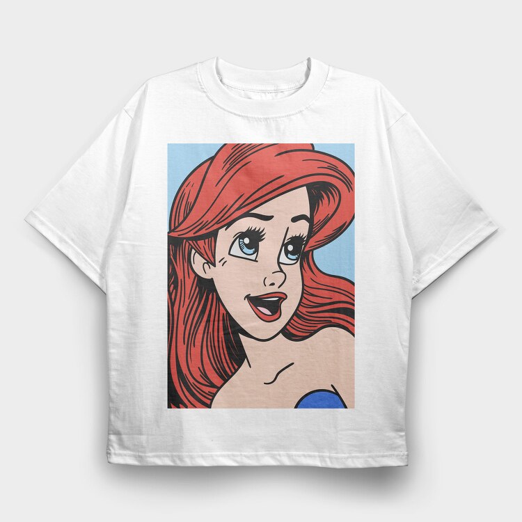 Ariels Smile, Tricou Oversize Barbati (Unisex)