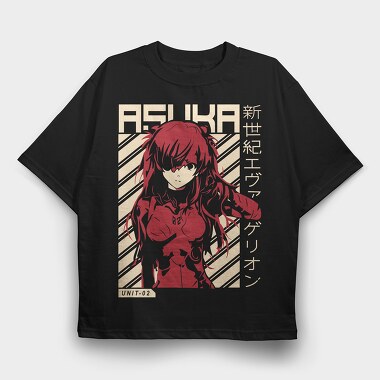 Asuka Unit 02, Tricou Oversize Barbati (Unisex)