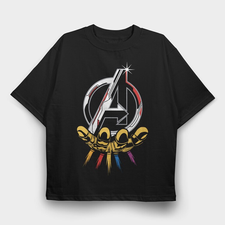Avengers Infinity Gauntlet, Tricou Oversize Barbati (Unisex)