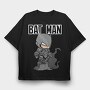 Batman Chibi Armor, Tricou Oversize Barbati (Unisex)
