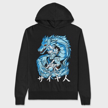 Blue Dragon Saiyan, Hanorac Oversize Barbati (Unisex)