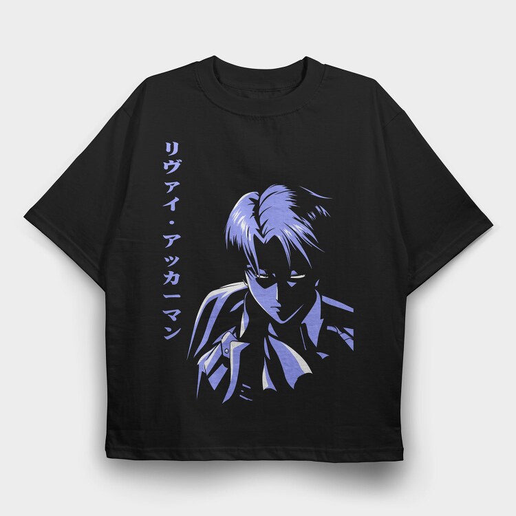 Blue Shadow Samurai, Tricou Oversize Barbati (Unisex)