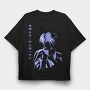 Blue Shadow Samurai, Tricou Oversize Barbati (Unisex)