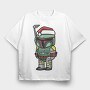 Boba Fett Xmas, Tricou Oversize Barbati (Unisex)