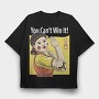 Chinese Girl Yoga, Tricou Oversize Barbati (Unisex)