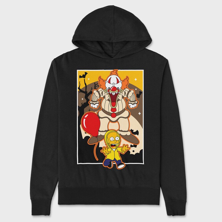 Clown Simpson Horror, Hanorac Oversize Barbati (Unisex)