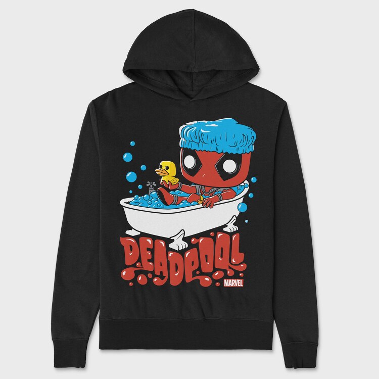 Deadpool Bath Time, Hanorac Oversize Barbati (Unisex)