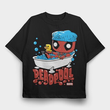 Deadpool Bath Time, Tricou Oversize Barbati (Unisex)