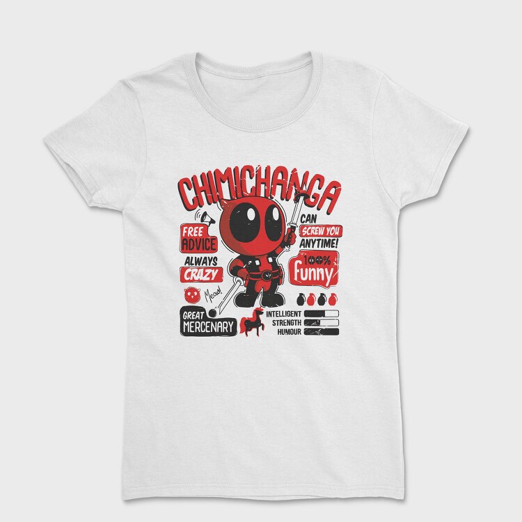 Deadpool Chibi Advice, Tricou Femei
