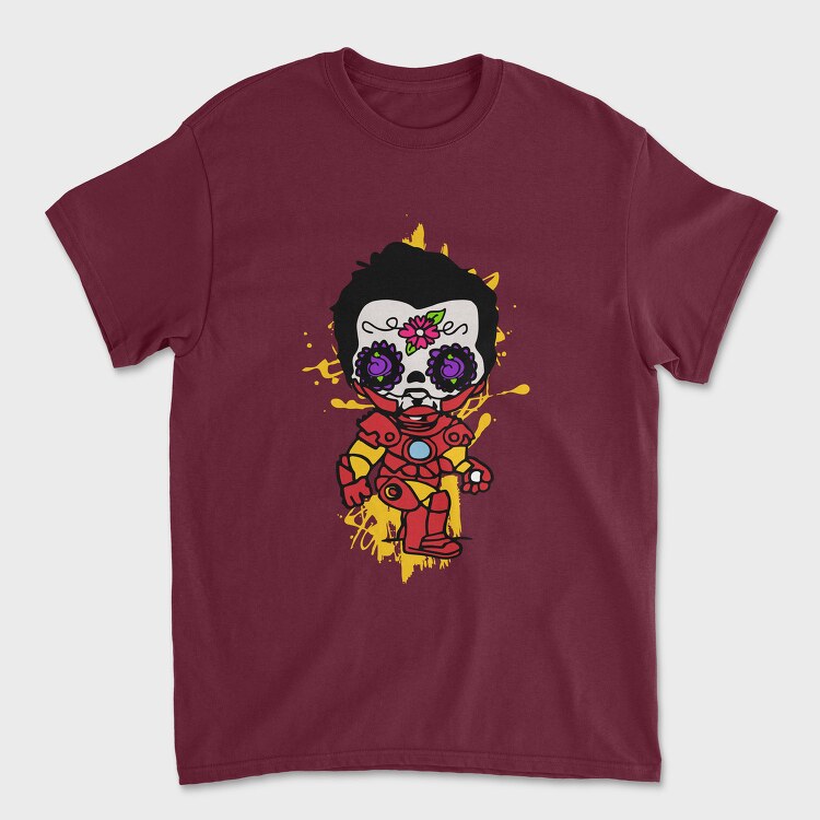 Dia De Los Muertos Ironman, Tricou Barbati (Unisex)