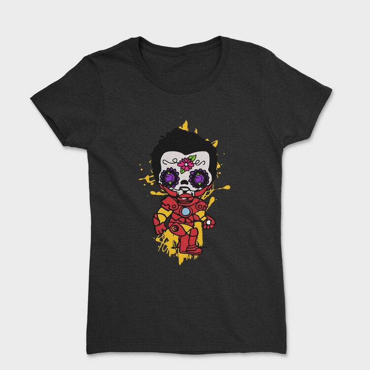 Dia De Los Muertos Ironman, Tricou Femei