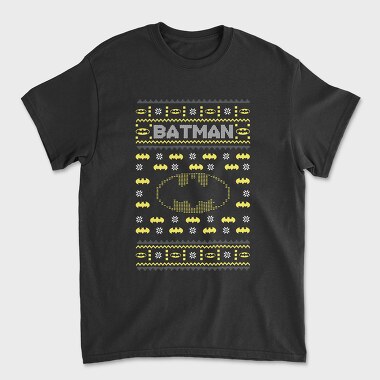 Batman Yellow Pattern, Tricou Barbati (Unisex)