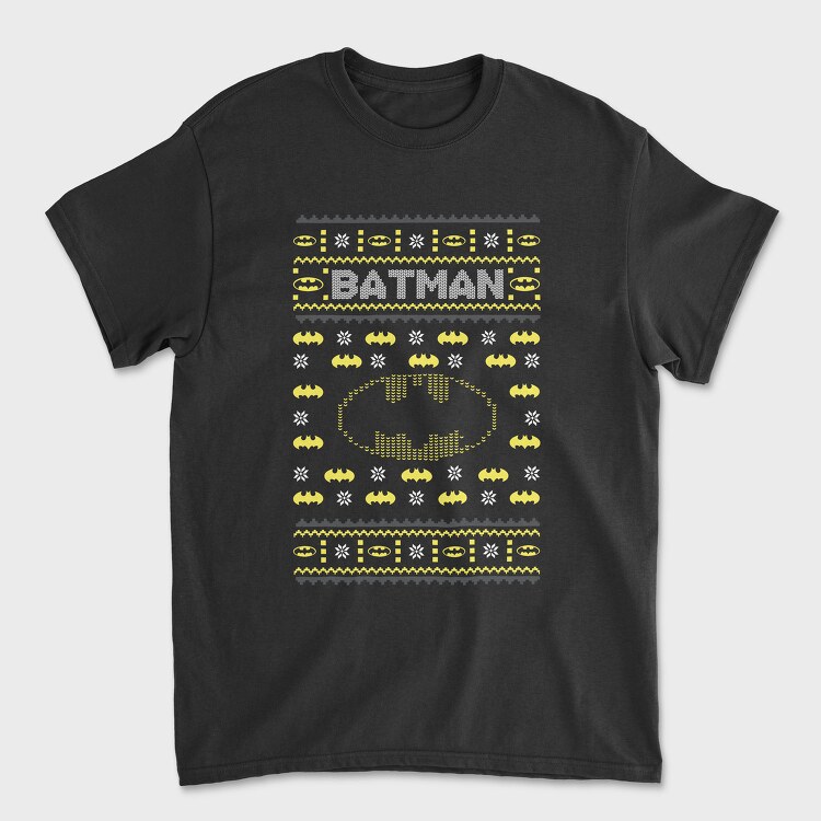 Batman Yellow Pattern, Tricou Barbati (Unisex)