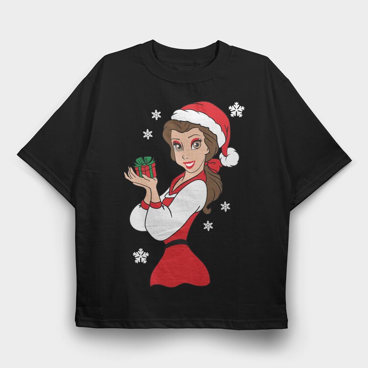 Christmas Belle Gift, Tricou Oversize Barbati (Unisex)