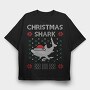 Christmas Shark Sweater, Tricou Oversize Barbati (Unisex)