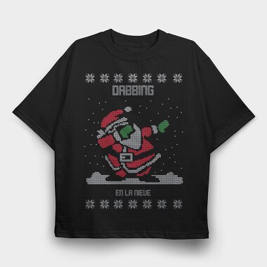 Dabbing Reindeer Sweater, Tricou Oversize Barbati (Unisex)