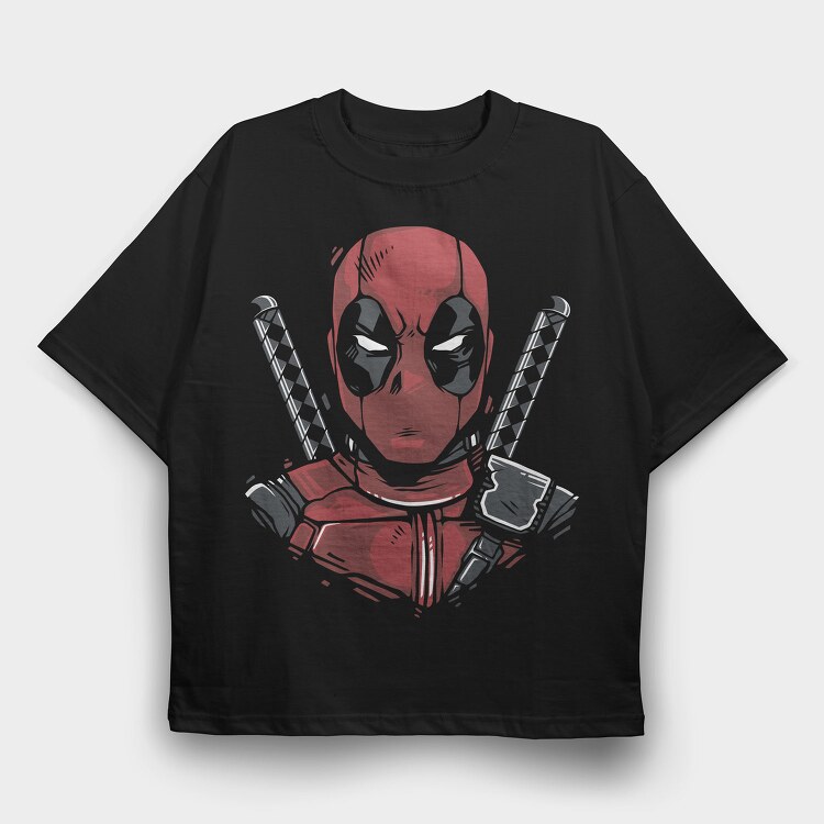 Deadpool Mask, Tricou Oversize Barbati (Unisex)