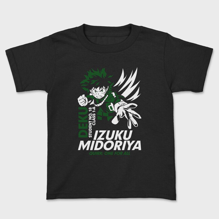 Deku Quirk One For All, Tricou Copii