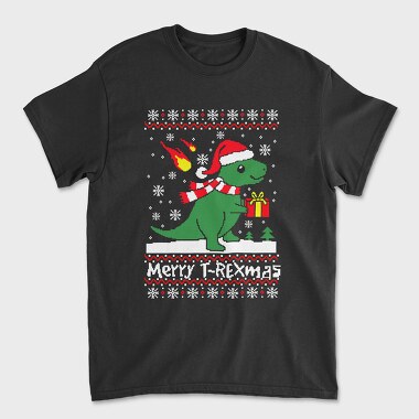 Dino Xmas Sweater, Tricou Barbati (Unisex)