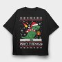 Dino Xmas Sweater, Tricou Oversize Barbati (Unisex)
