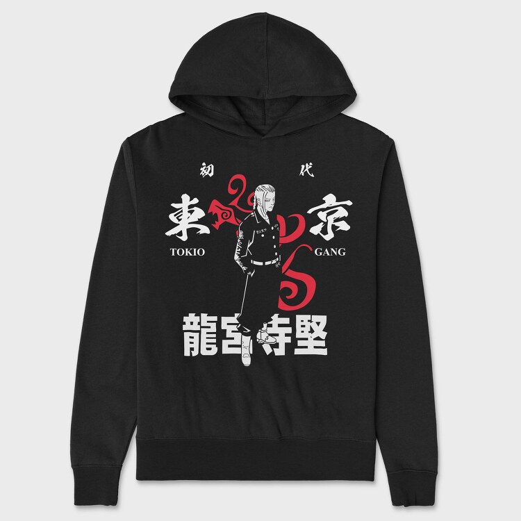 Dragon Silhouette, Hanorac Oversize Barbati (Unisex)