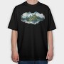 Fog Mountainscape, Tricou Oversize Barbati (Unisex)