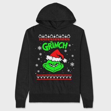 El Grinch Xmas, Hanorac Oversize Barbati (Unisex)