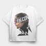 Falcon Flight, Tricou Oversize Barbati (Unisex)