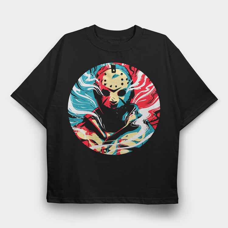 Fire Fox Burst, Tricou Oversize Barbati (Unisex)