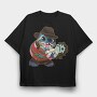 Buddy Bear Baseball, Tricou Oversize Barbati (Unisex)