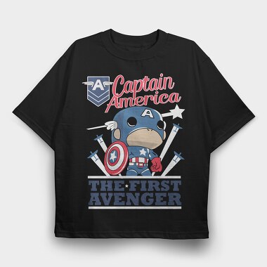 Captain America Avenger, Tricou Oversize Barbati (Unisex)