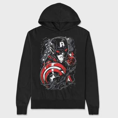 Captain America Shield 3, Hanorac Oversize Barbati (Unisex)