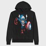 Captain America Shield, Hanorac Oversize Barbati (Unisex)