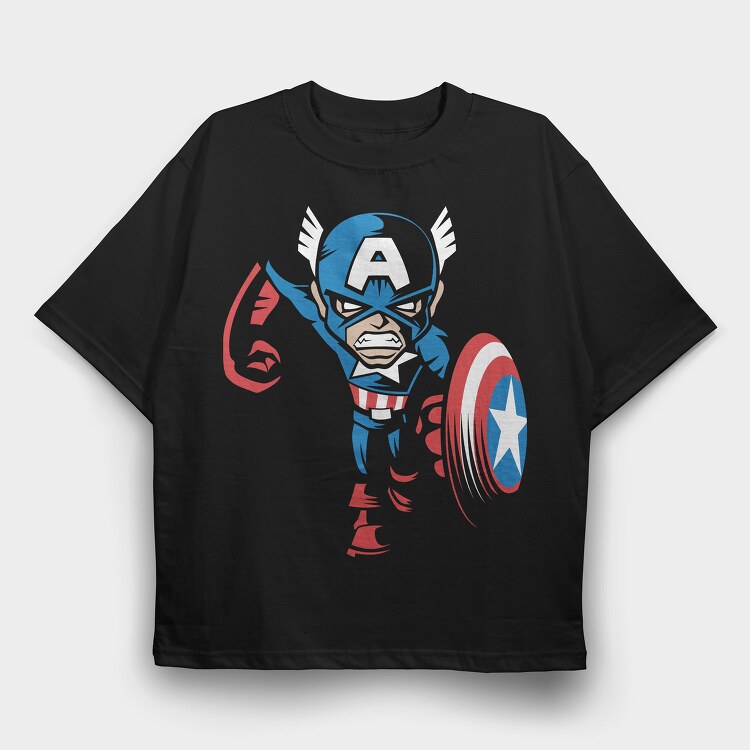 Captain America Shield, Tricou Oversize Barbati (Unisex)