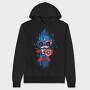 Captain America Skull, Hanorac Oversize Barbati (Unisex)
