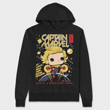 Captain Marvel Comic, Hanorac Oversize Barbati (Unisex)