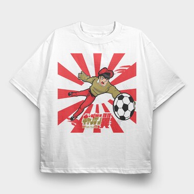 Captain Tsubasa Kick, Tricou Oversize Barbati (Unisex)