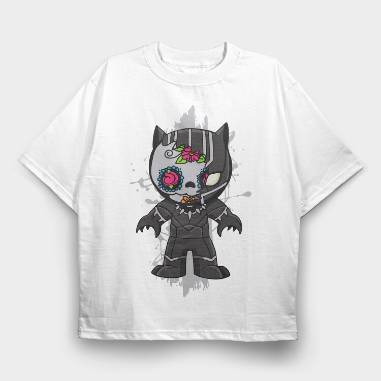 Catrina Black Panther, Tricou Oversize Barbati (Unisex)